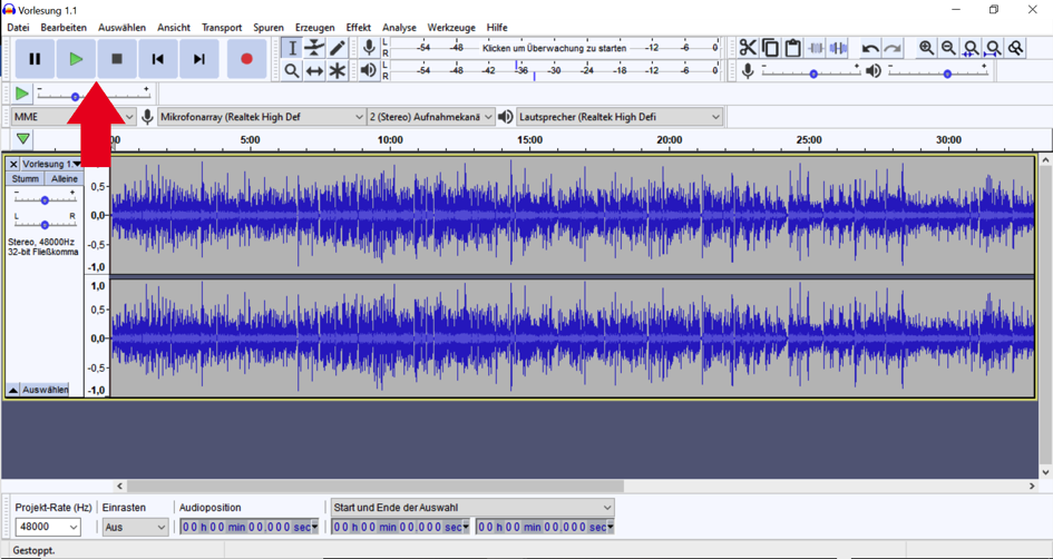 Audiodateien zusammenfügen in Audacity, eine wichtige Funktion, um Dateien für Podcasts oder Präsentationen vorzubereiten. #DigitaleLehre #Podcast #Tutorial 